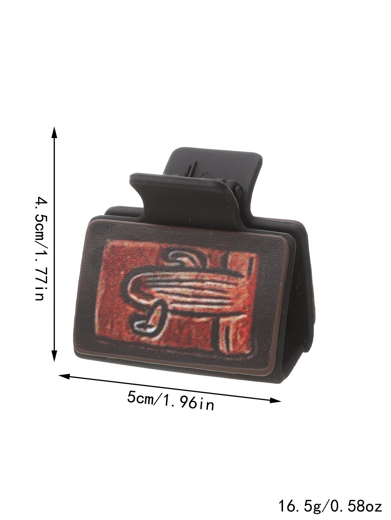 Western-style leather hairpin shark clip